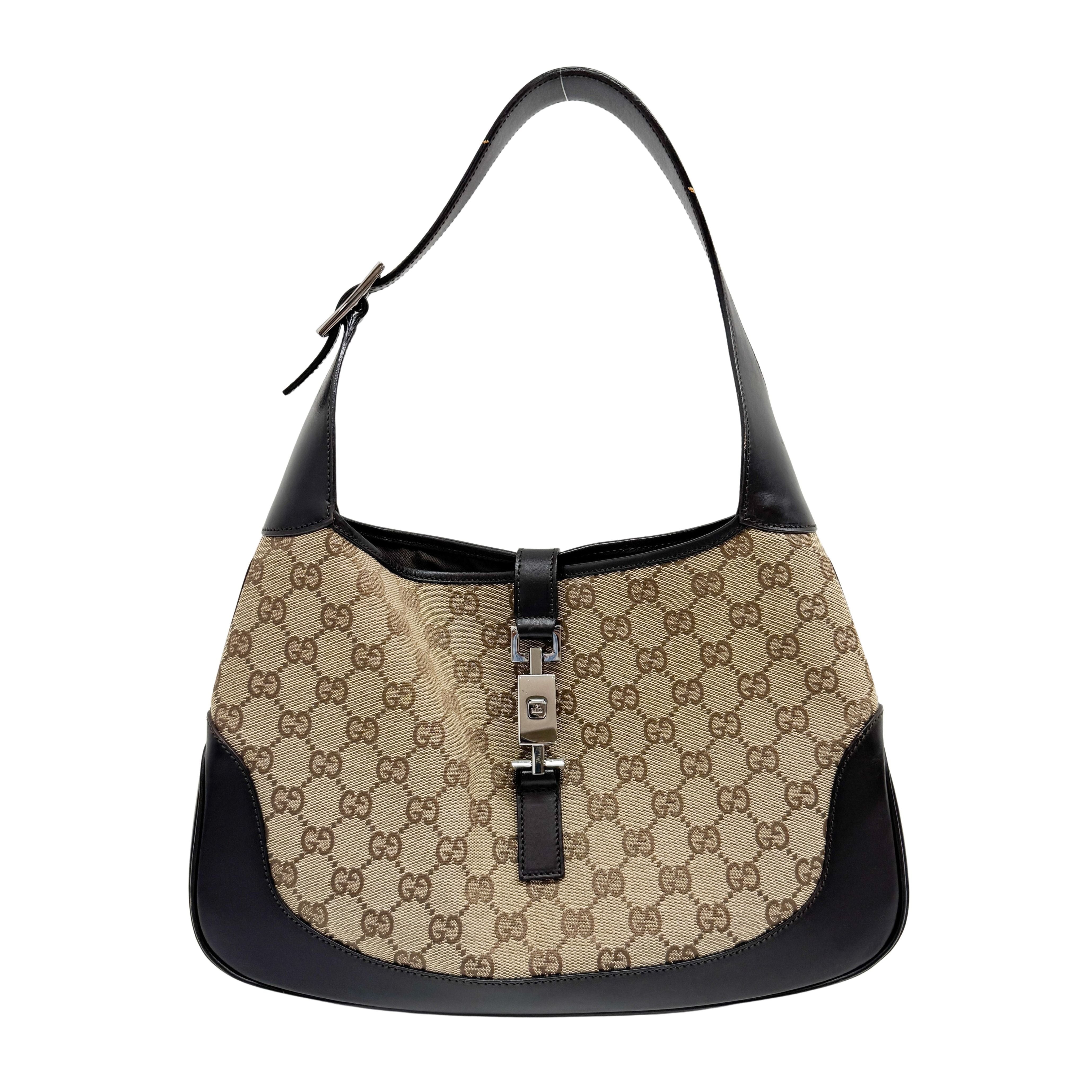 Jackie Beige Canvas Shoulder Bag