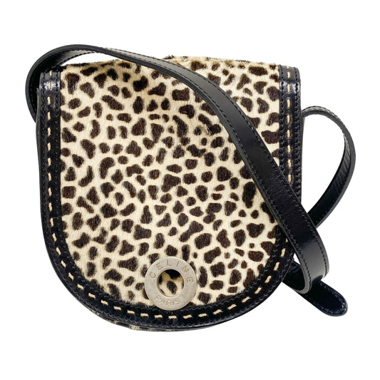 Vintage Brown Cheetah Pony Hair Shoulder Bag