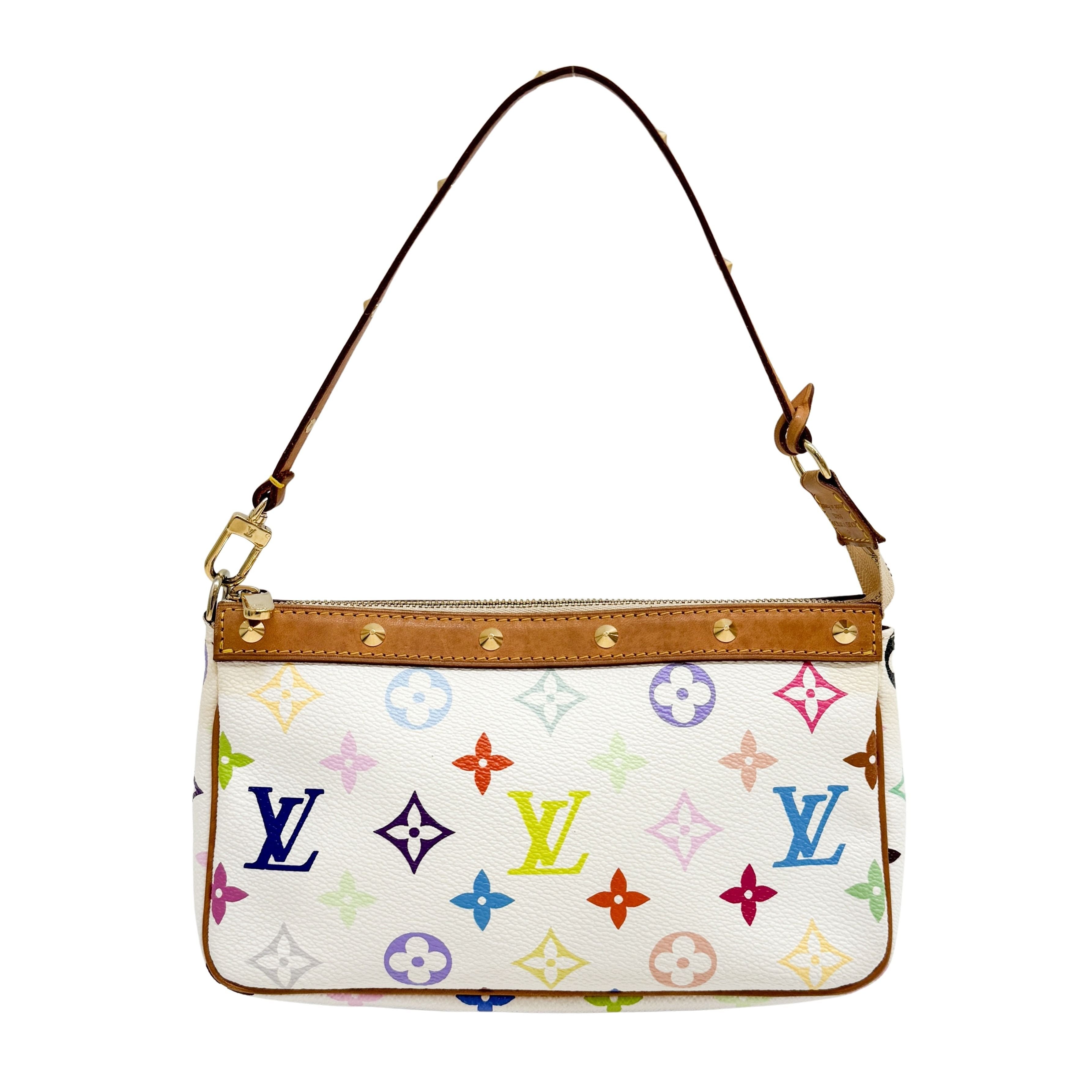 Louis Vuitton x Takashi Murakami Pochette Accessoire Multicolor Monogram Hand bag