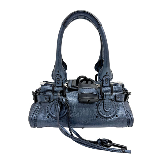 Mini Paddington Metallic Blue Leather Shoulder Bag