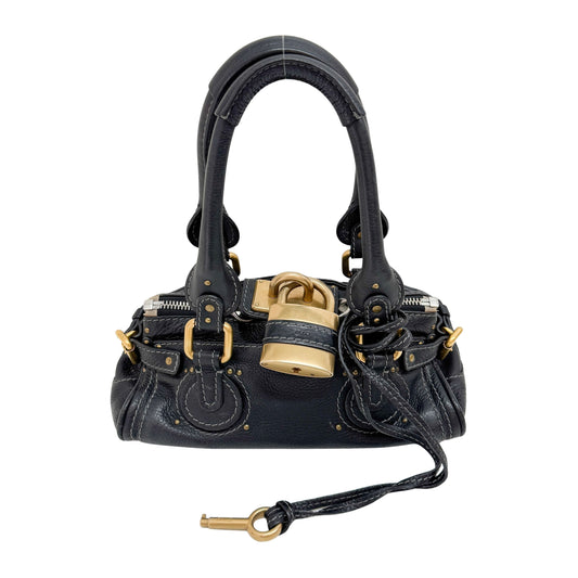 Mini Paddington Black Leather Shoulder Bag