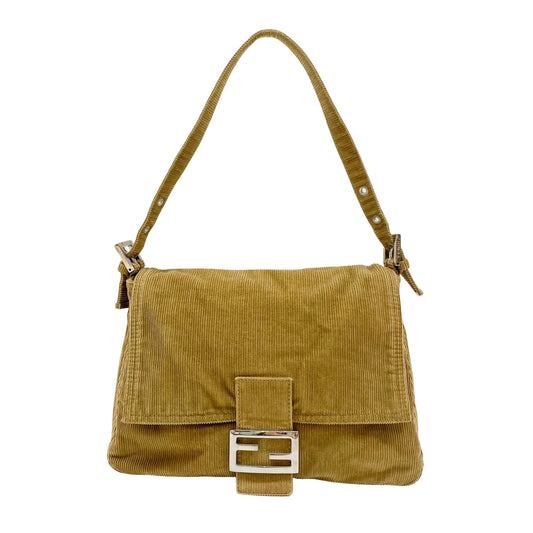 Mamma Baguette Brown Corduroy Shoulder Bag