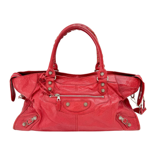 Part Time Red Leather Two Way Bag
