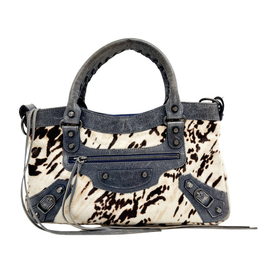 The First Multi-color Juguar Pony Hair Two Way Bag