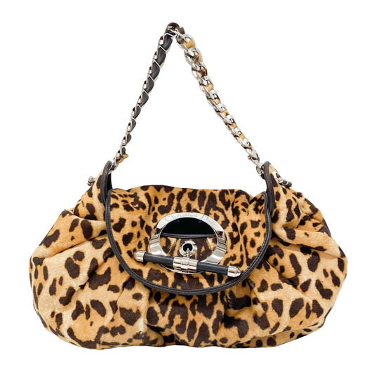 Vintage Brown Jaguar Pony Hair Shoulder Bag