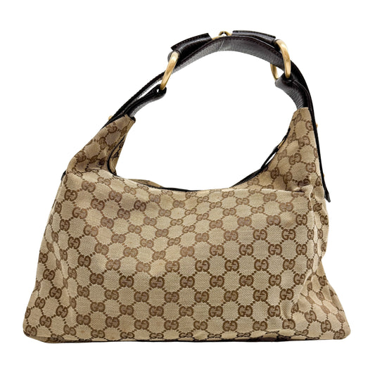Horsebit Brown GG Canvas Hobo Bag