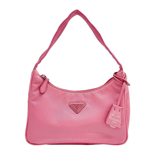 Tessuto Pink Nylon Handle Bag