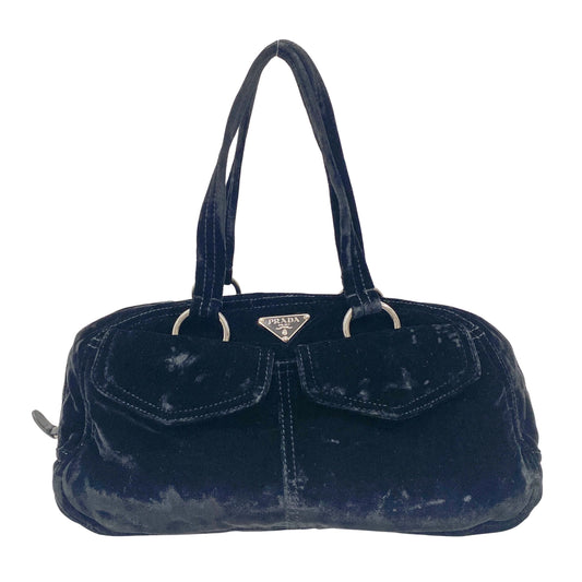 Black Velvet Shoulder Bag