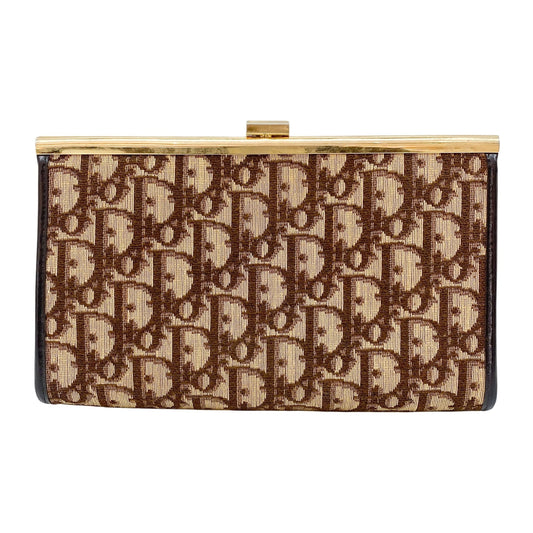 Trotter Canvas Brown Clutch Bag