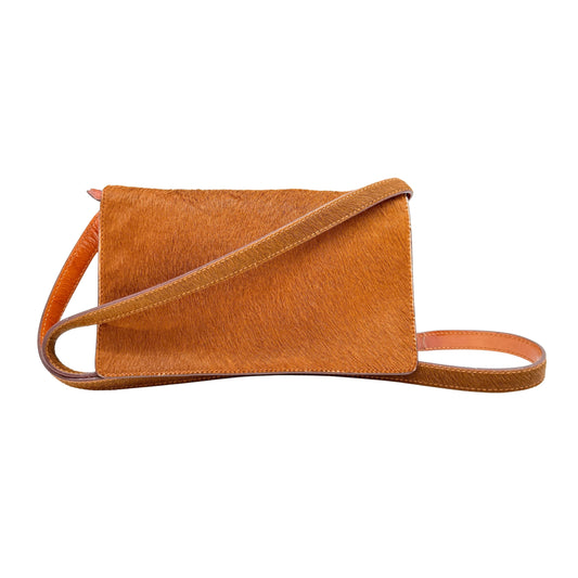 Brown Pony Hair Crossbody Bag