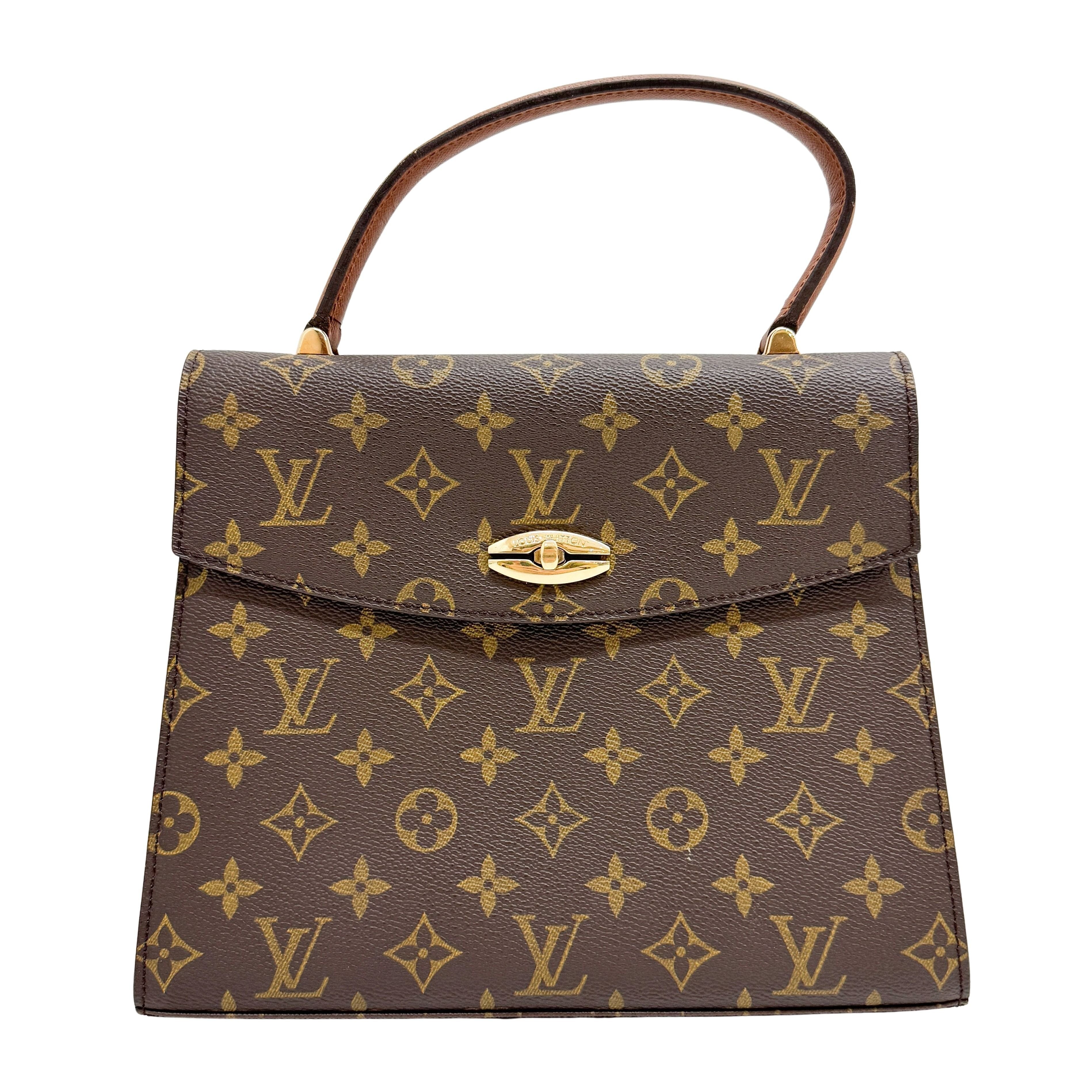 Malesherbes Brown Monogram Hand Bag