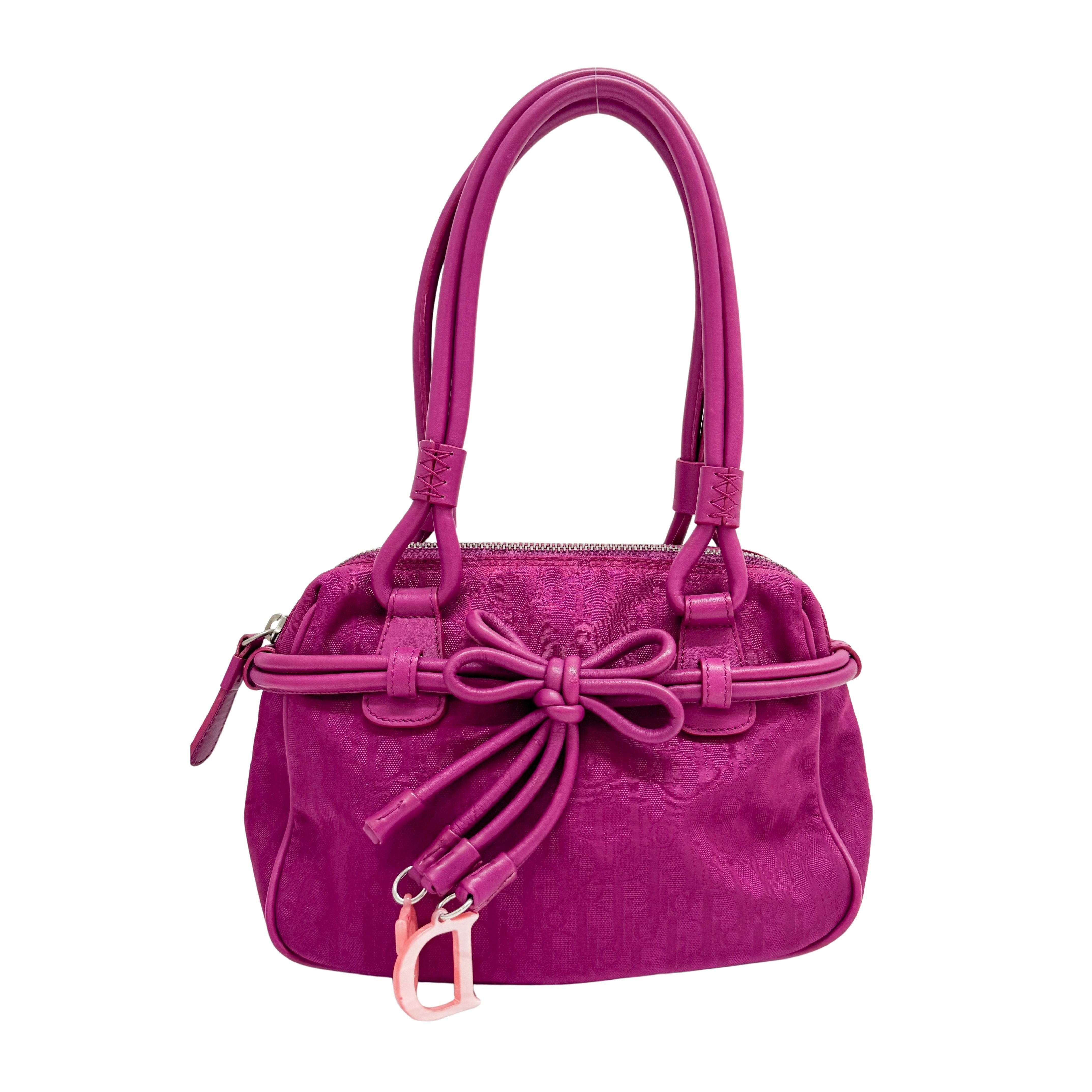 Trotter Fuchsia Canvas Shoulder Bag