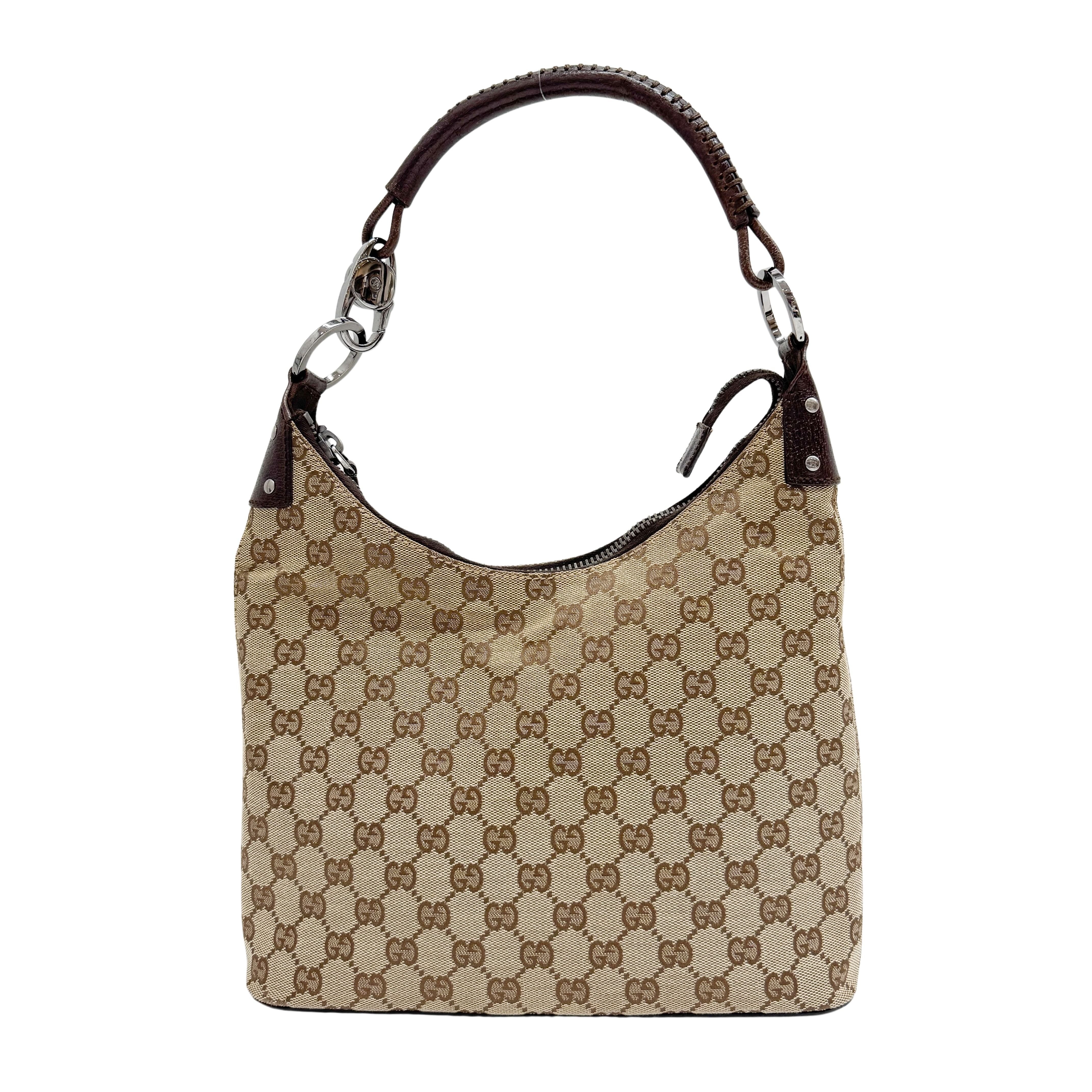 GG Canvas Brown Shoulder Bag