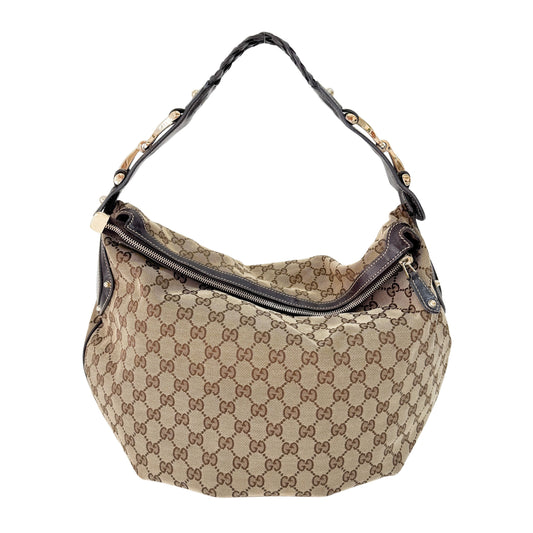 GG Canvas Brown Tote Shoulder Bag