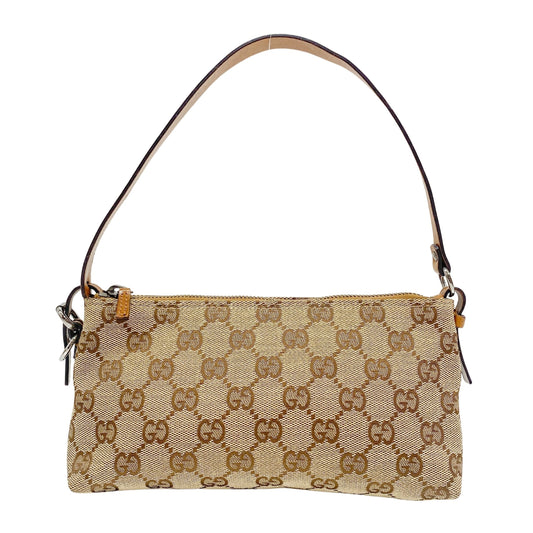 GG Canvas Brown Pouch Shoulder Bag