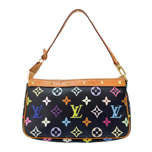 LV x Takashi Murakami Black Canvas Pochette Accessoire