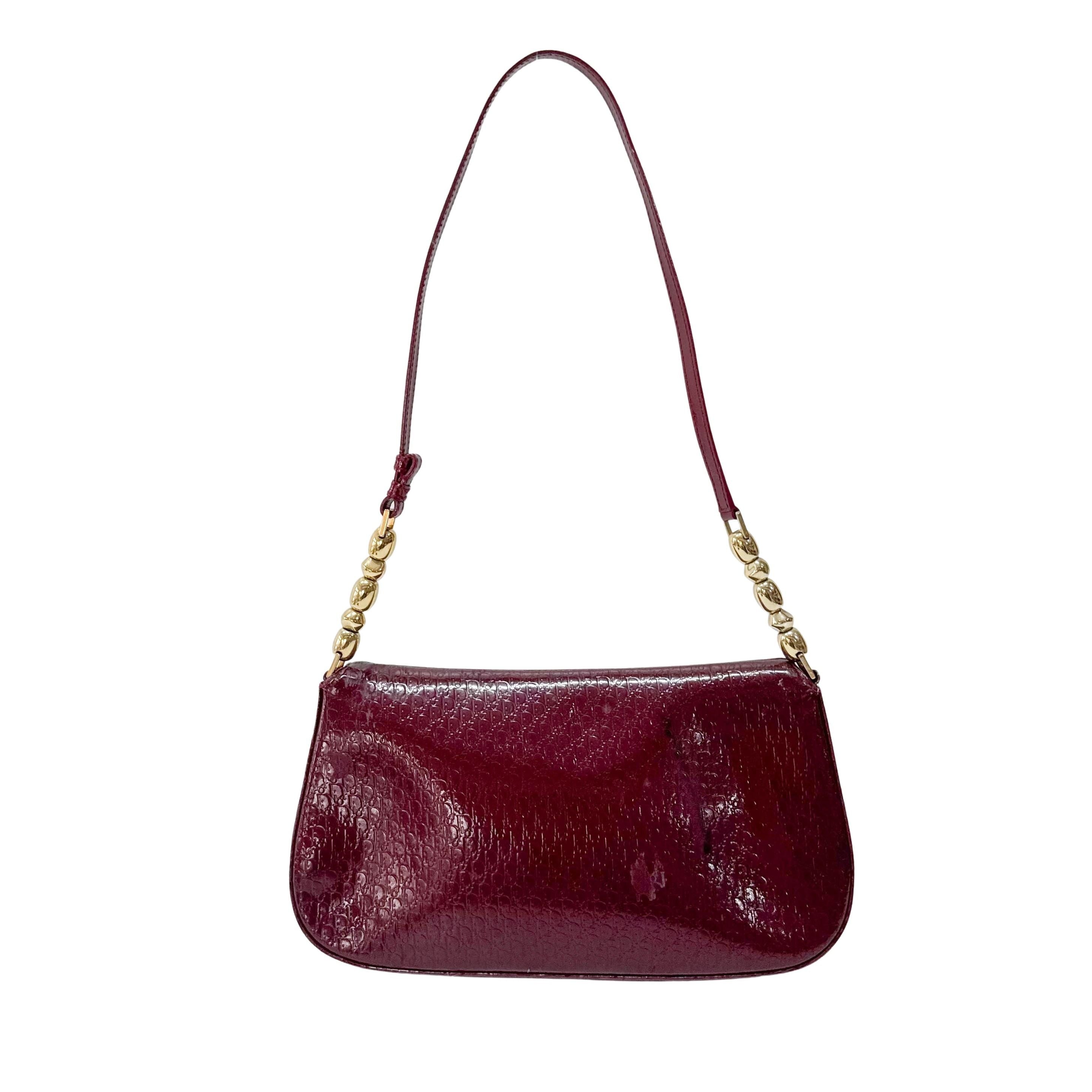 Limited Edition Malice Pearl Red Patent Leather Shoulder Bag