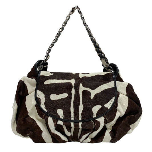 Jazzclub Zebra Print Pony Hair Shoulder Bag