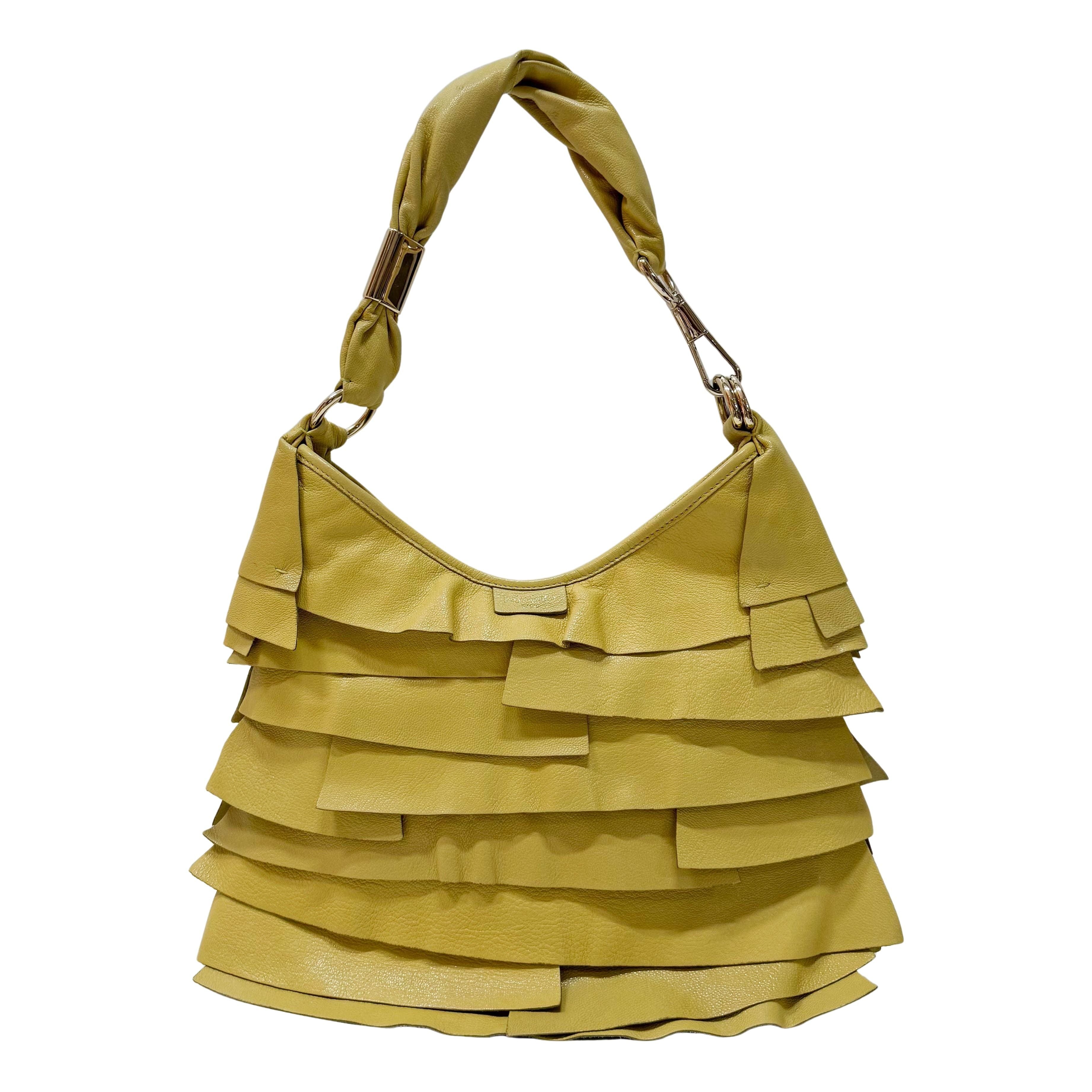 Saint Tropez Green Leather Shoulder Bag