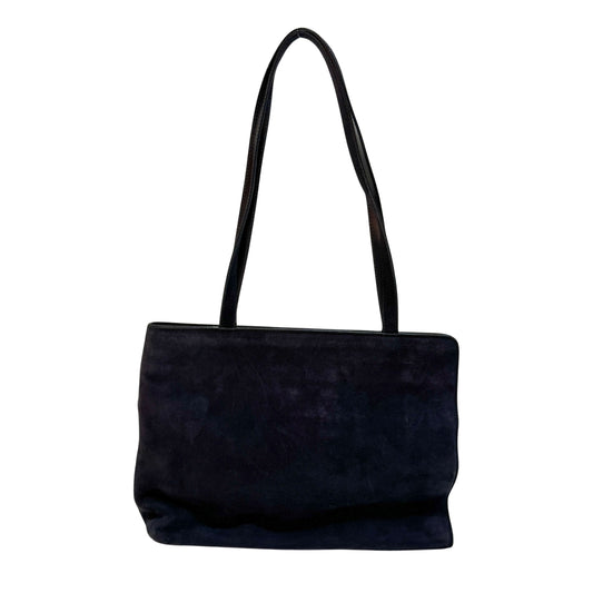 Black Suede Tote Bag