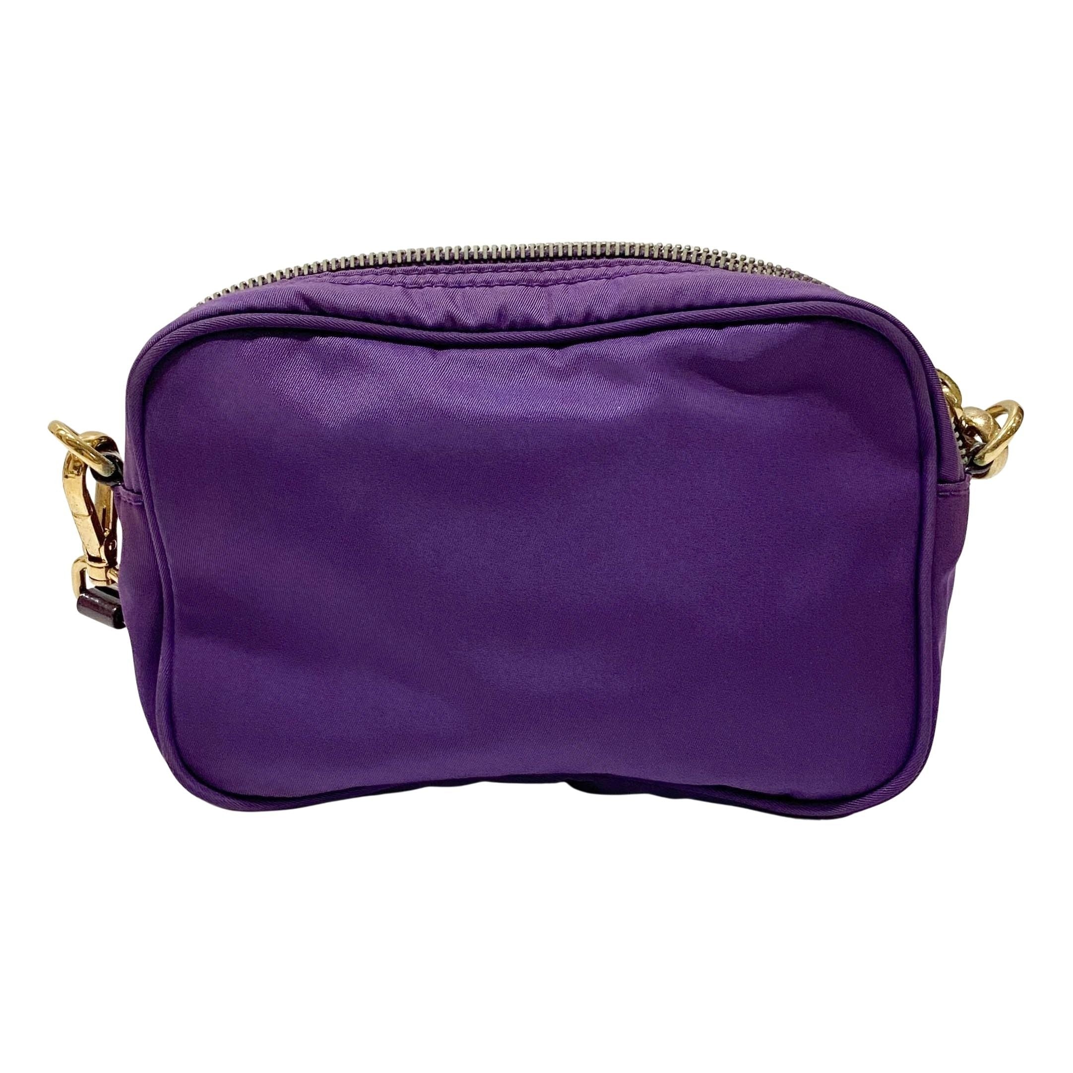 Tessuto Pietre Purple Nylon Crossbody Bag