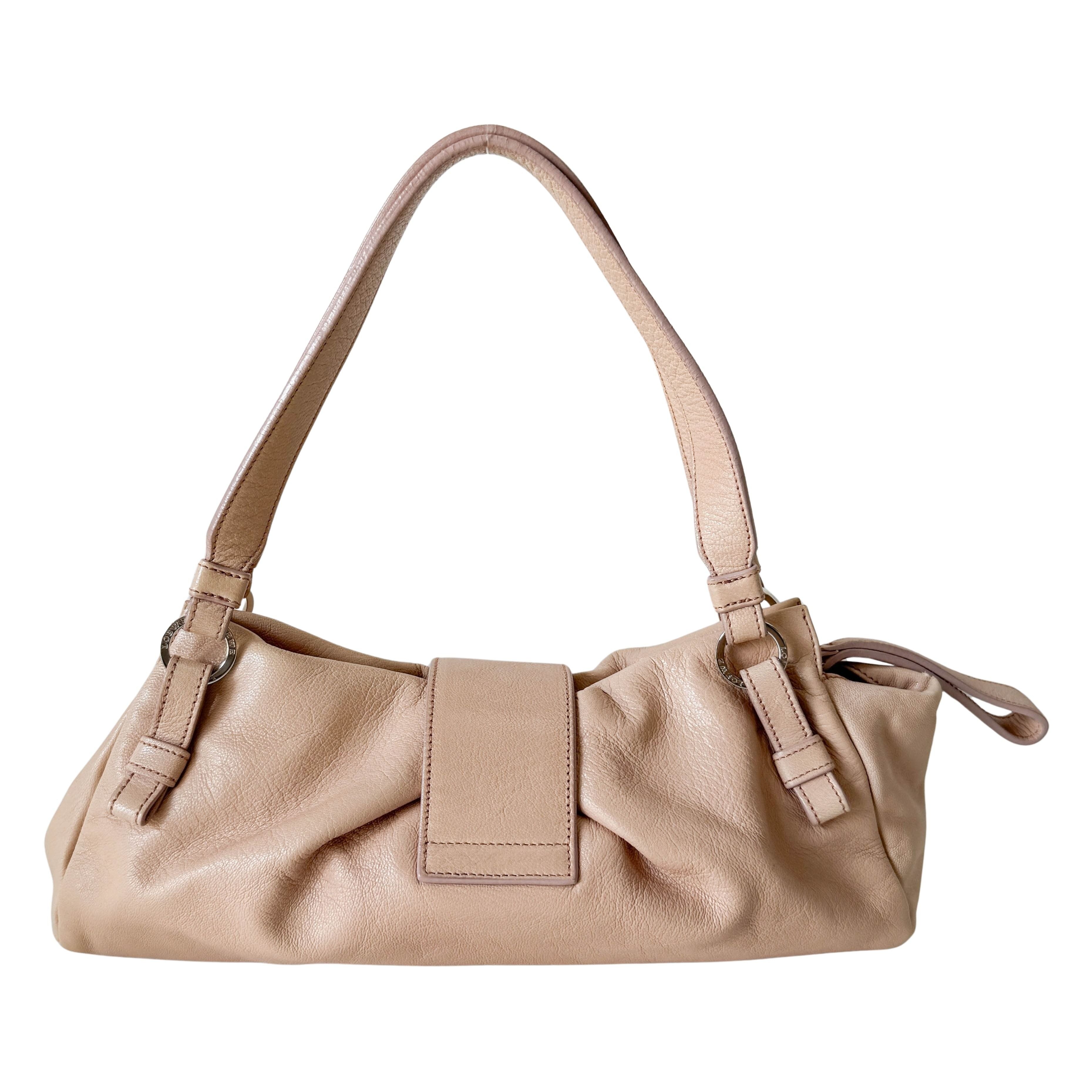 Anagram Pink/Beige Leather Shoulder Bag
