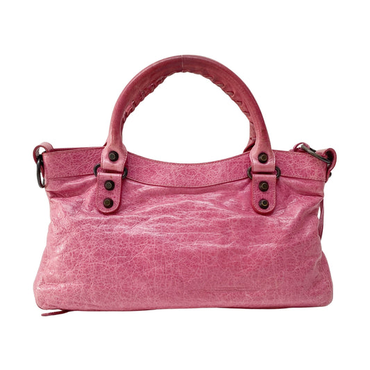 The First Pink Calfskin Leather Two Way Bag