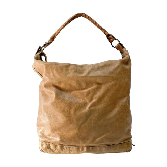 The Day Brown Calfskin Leather Hobo Bag