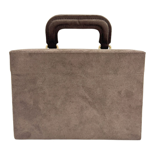 Brown Suede Makeup/Vanity Bag