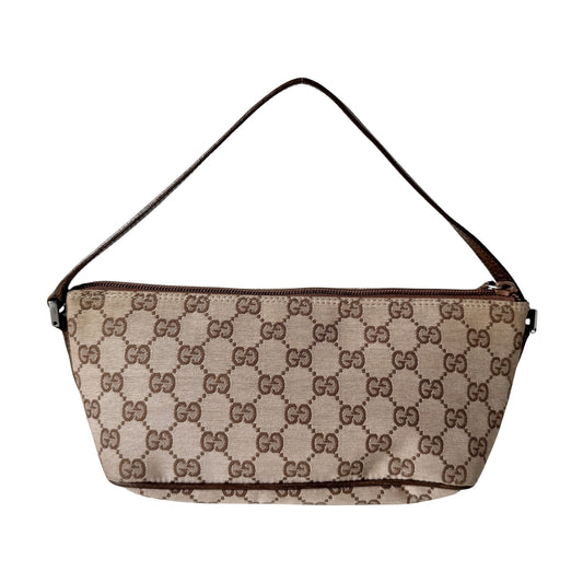 GG Canvas Brown Pouch Bag