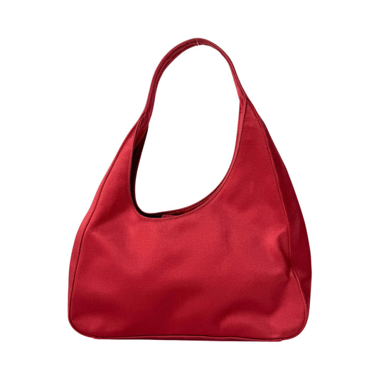 Red Satin Shoulder Bag