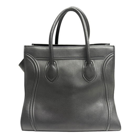Luggage Black Leather Tote