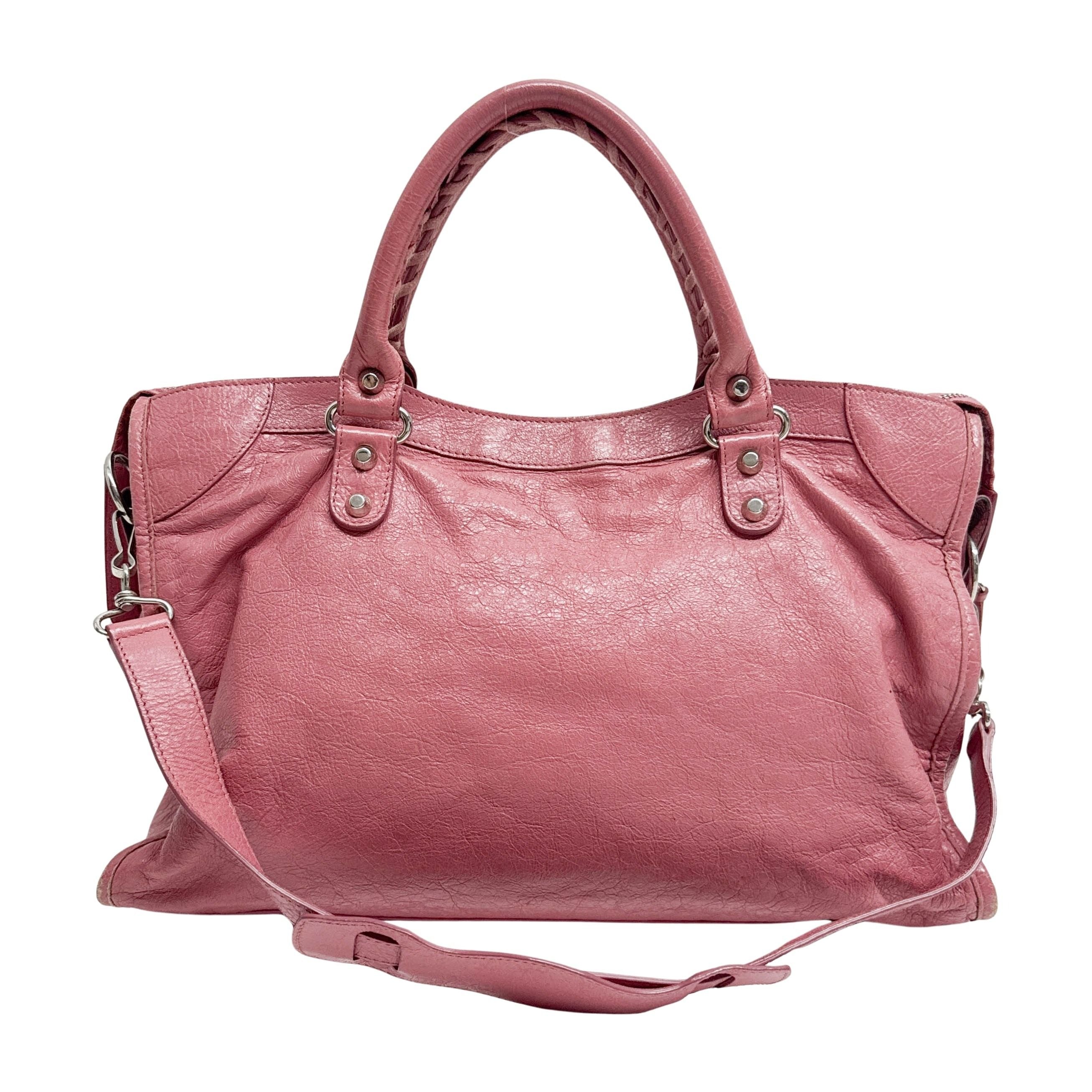 City Pink Leather Two Way Bag