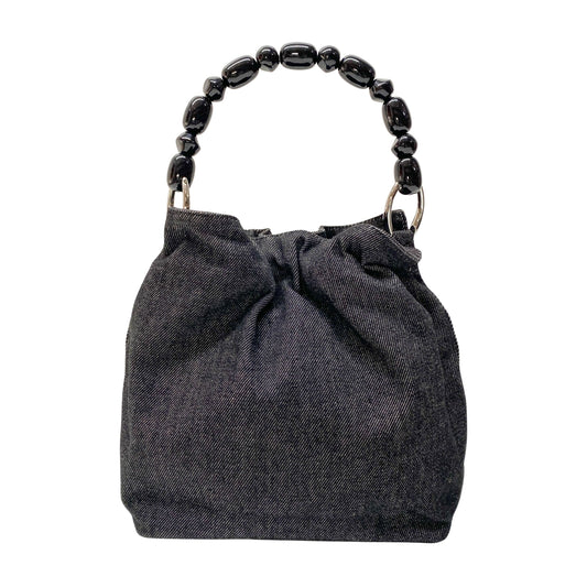 Malice Pearl Black Denim Hand Bag