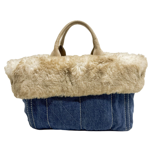 Vintage Blue Denim Two Way Bag