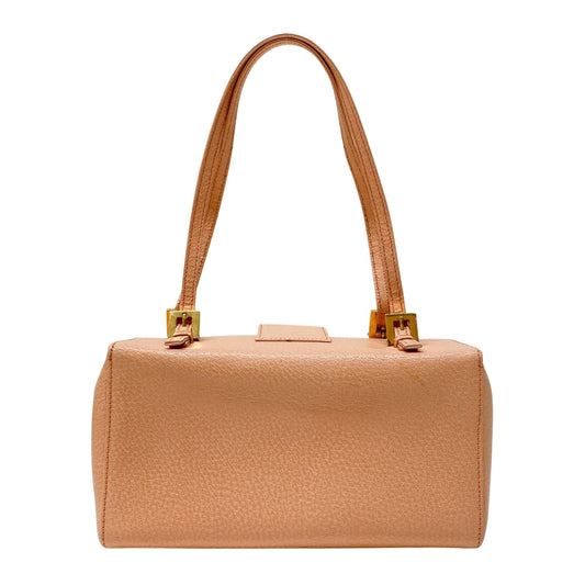 Mamma Baguette Peach Leather Box Bag