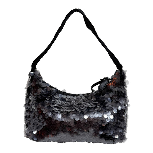 Vintage Black Sequin Shoulder Bag