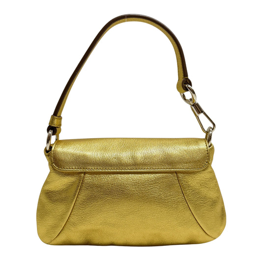 Vintage Mini Gold Leather Hand Bag