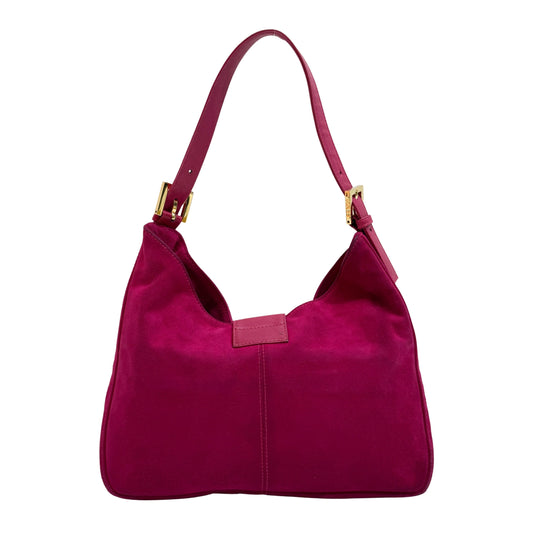 Mamma Baguette Pink Suede Shoulder Bag