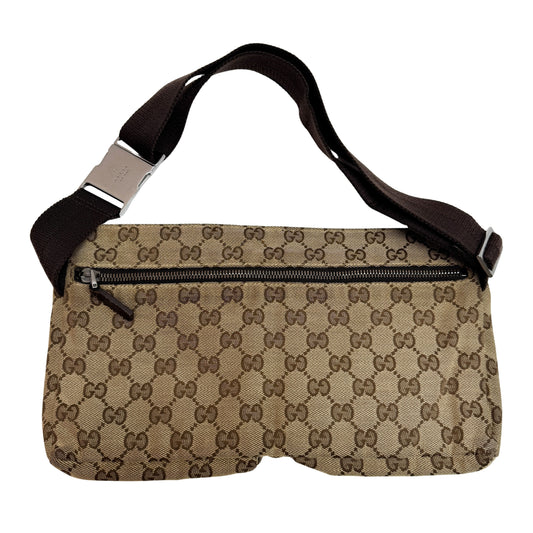 Brown GG Canvas Adjustable Fanny Pack