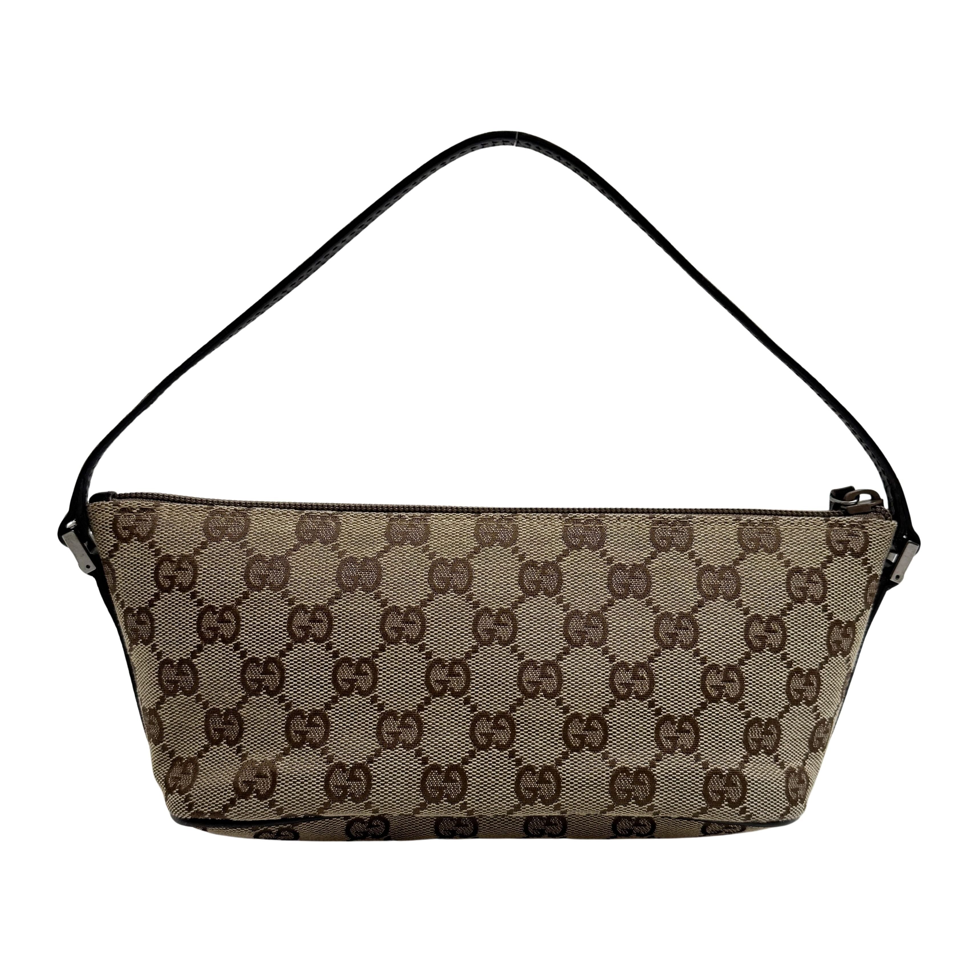 Boat GG Brown Canvas Pouch Shoulder Bag