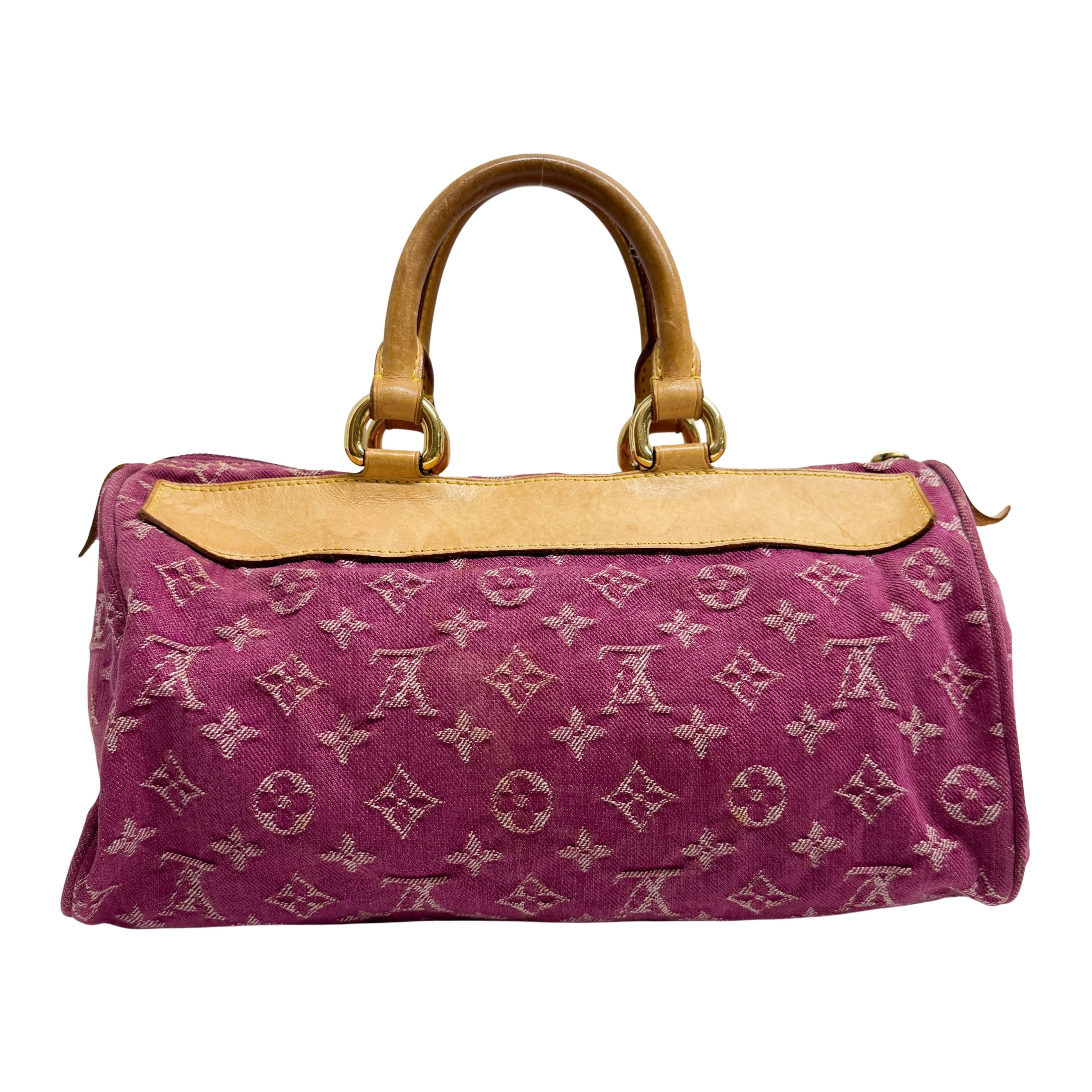 Neo Speedy Pink Baggy Monogram Denim Hand Bag