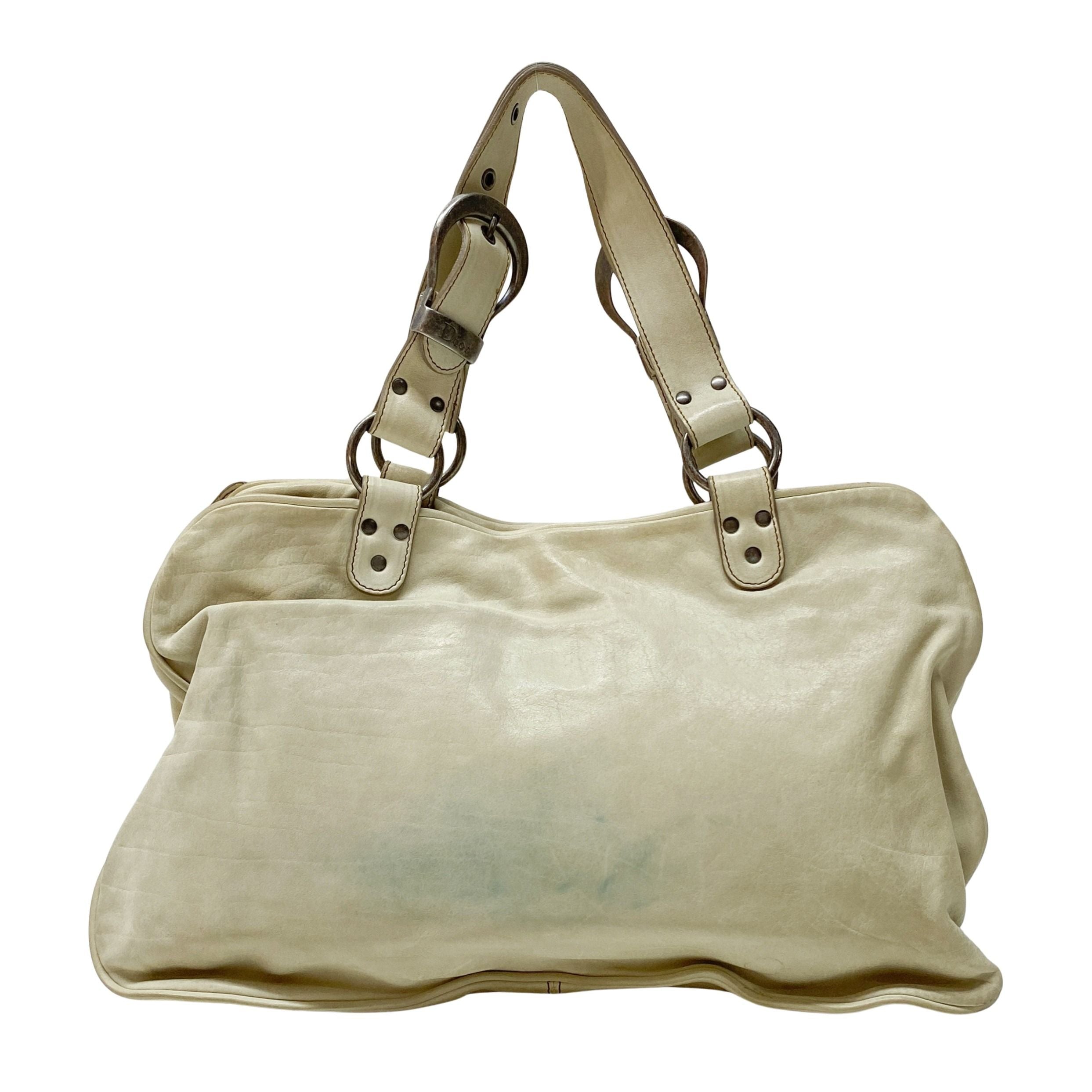 Gaucho Beige Leather Shoulder Bag
