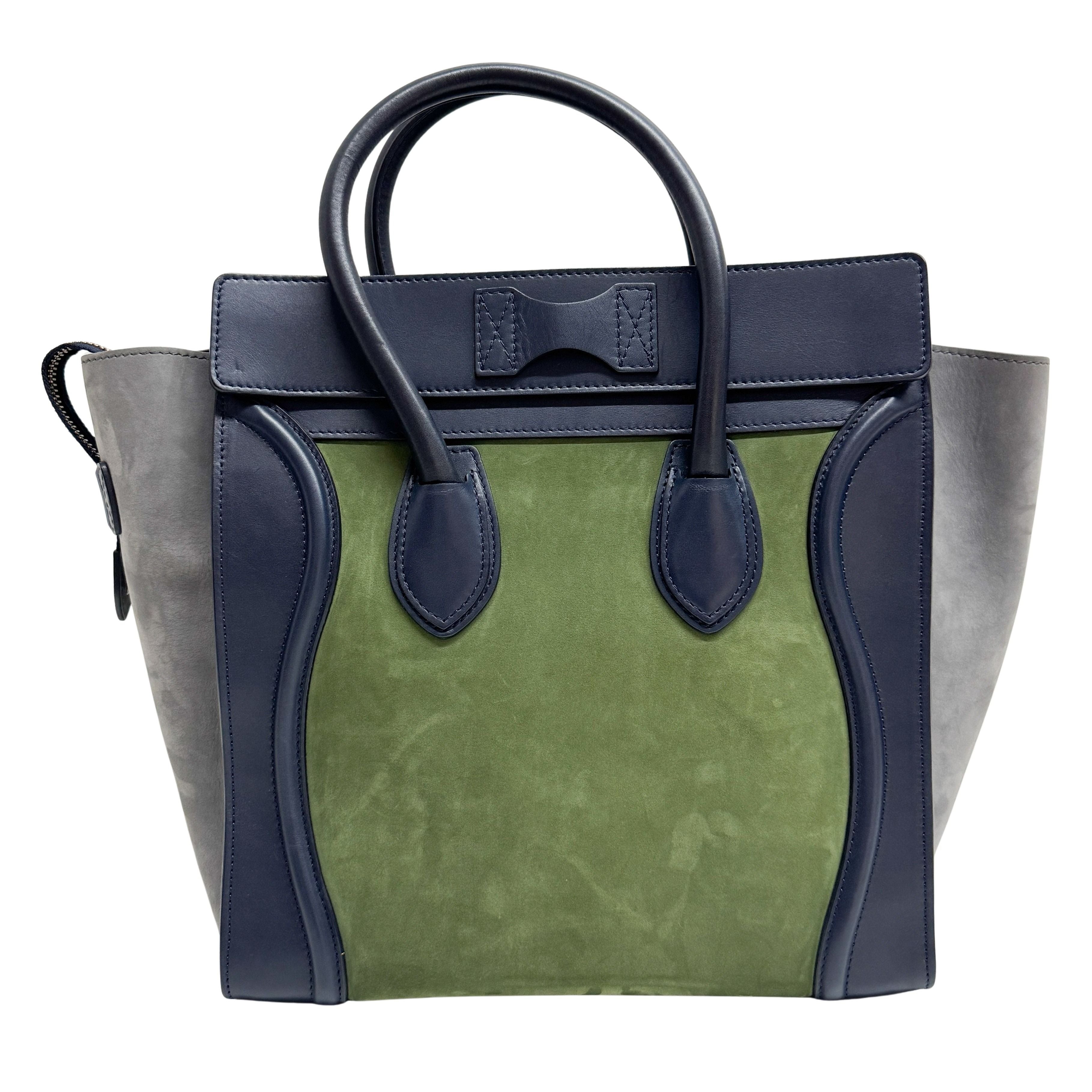 Luggage Micro Multicolored Suede Hand Bag