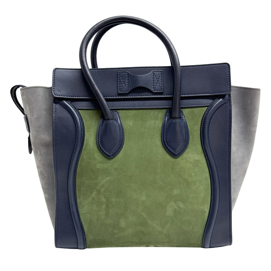 Luggage Micro Multicolored Suede Hand Bag