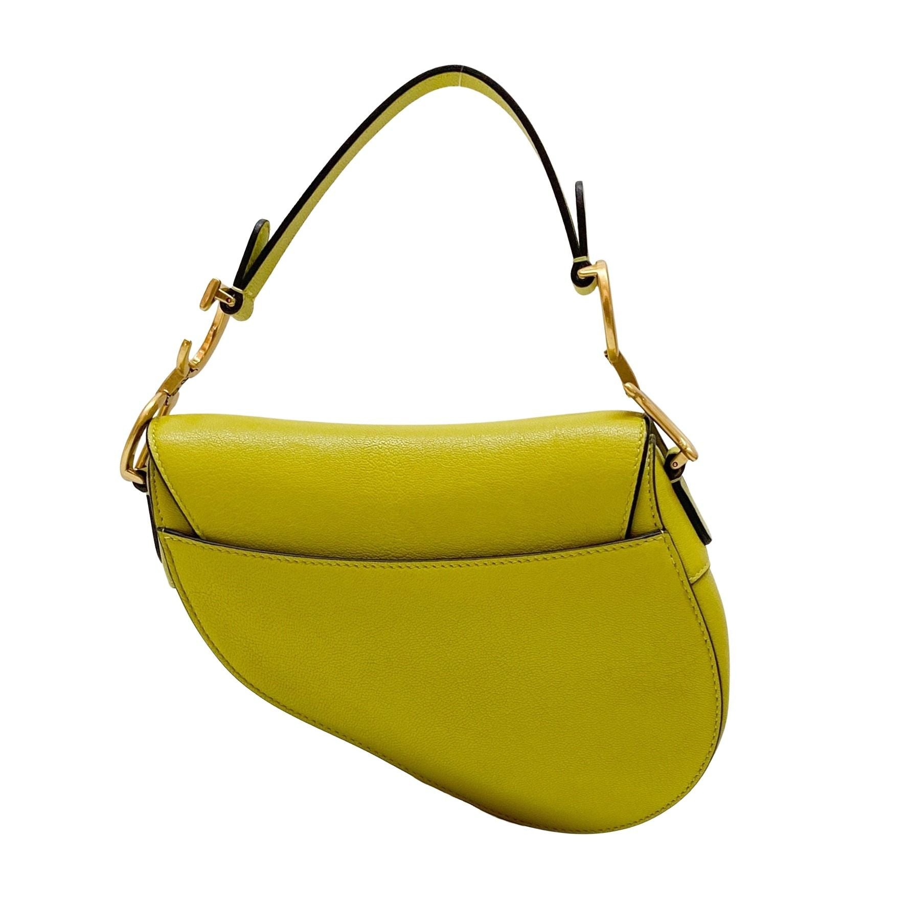 Saddle Green Leather Hand Bag