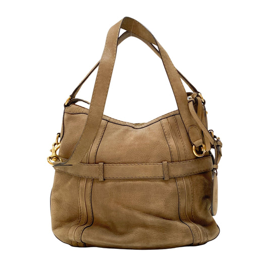 Vintage Brown Leather Shoulder Bag