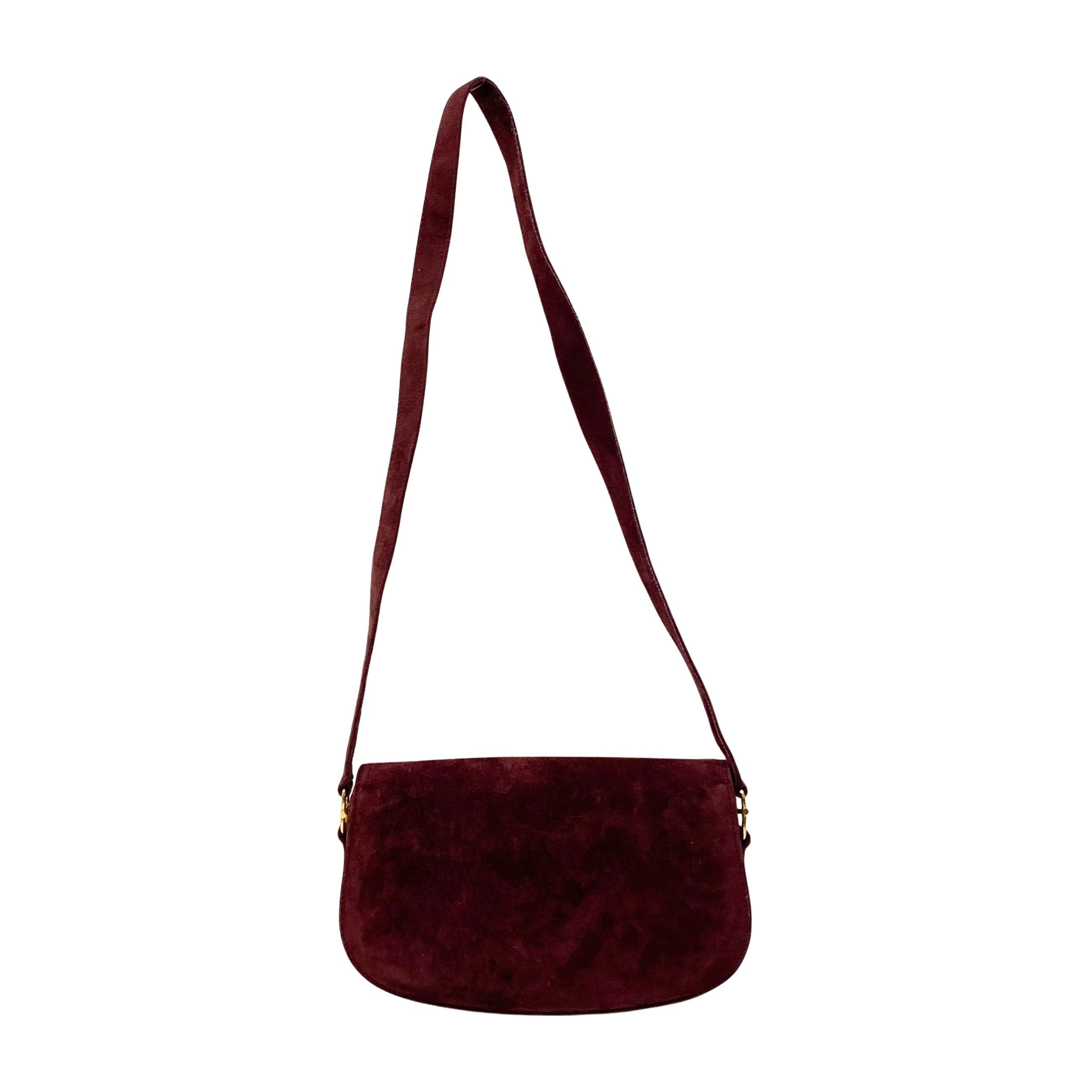 Red Suede Shoulder Bag