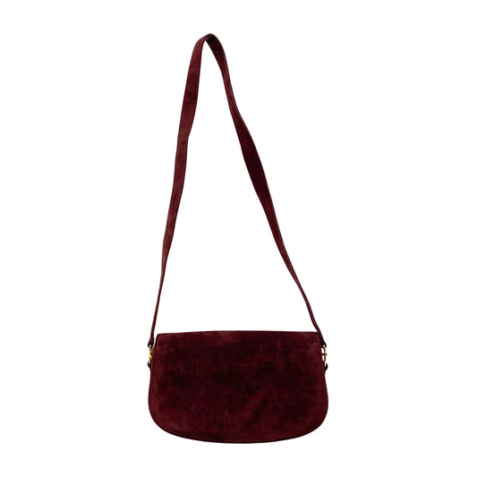 Red Suede Shoulder Bag