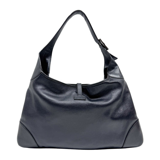 Black Leather Hobo Bag